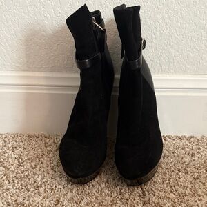 Brian Atwood Black Heeled Boots